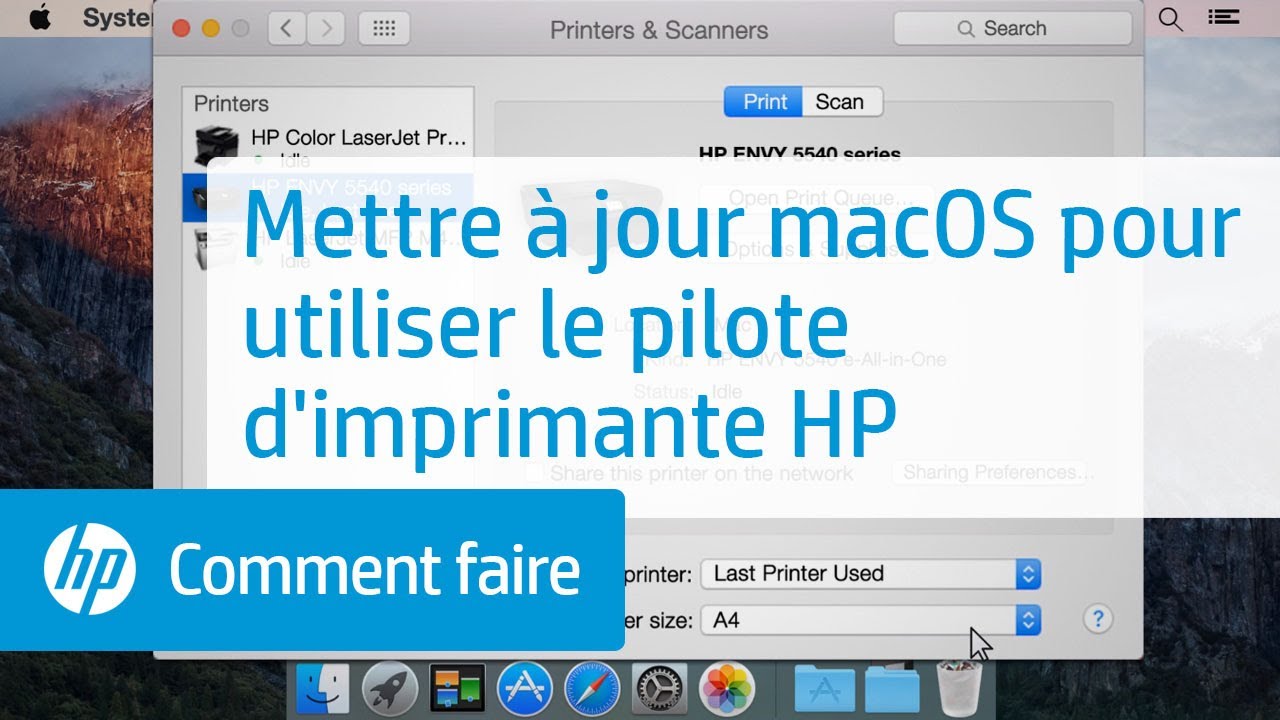 Mettre à jour Mac OS X pour utiliser le pilote d'imprimante HP | Imprimantes HP | HP