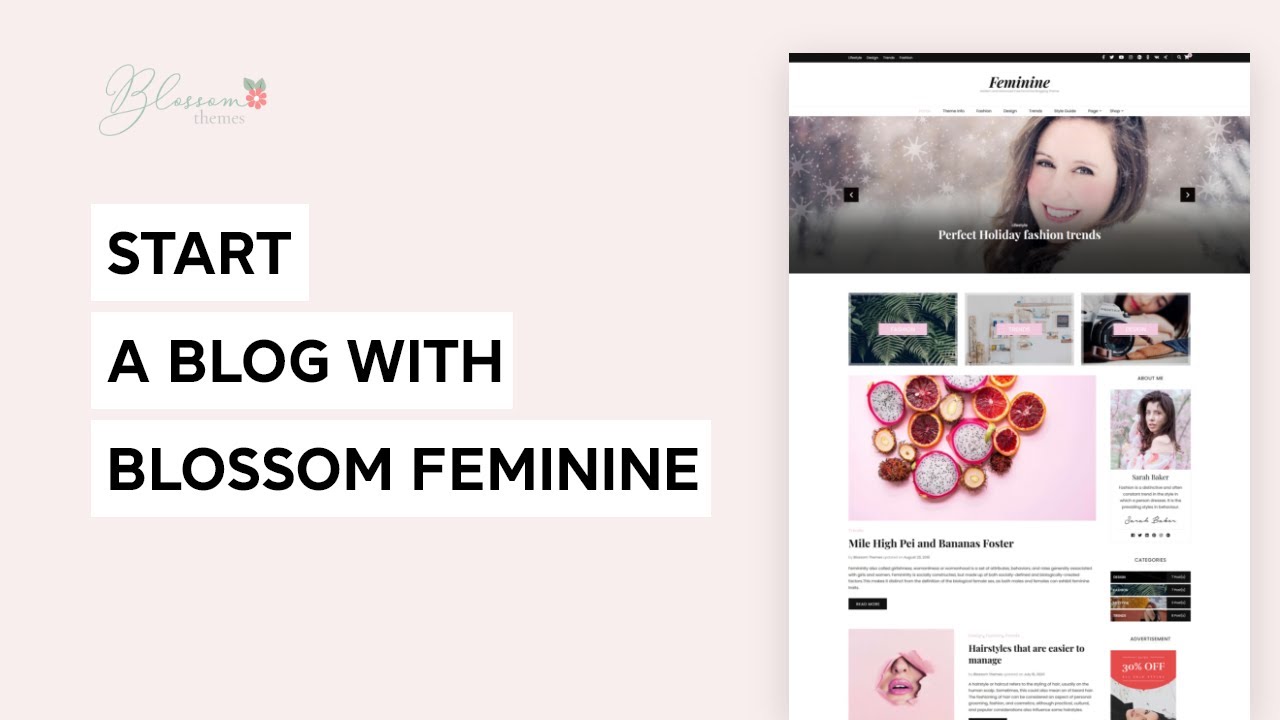 How To Create a Fashion/Lifestyle/Beauty/Journal/Food Blog| Step-by-Step Tutorial | Blossom Feminine