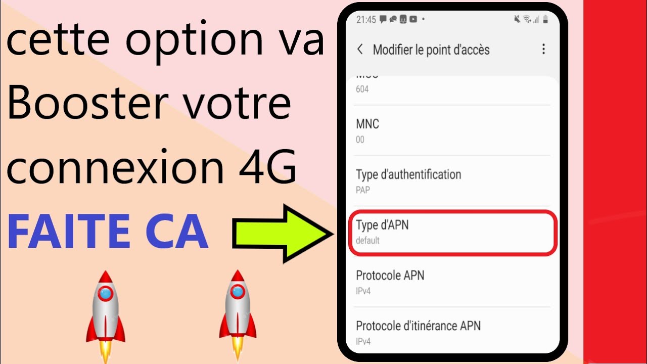 comment booster votre connexion 4 G sur un Android  - rendre votre connexion 4G  plus rapide