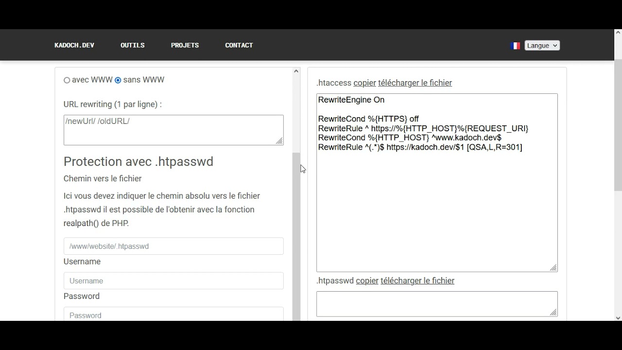 Comment créer un fichier .htaccess ? (et .htpasswd)