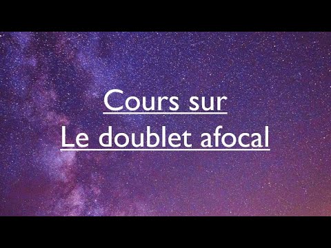 1-Cours sur le doublet afocal