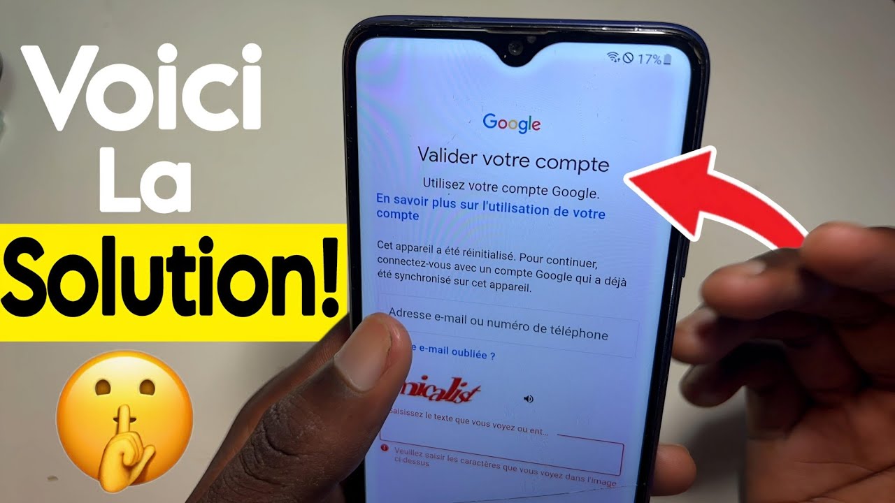 SUPRIMER Un COMPTE GOOGLE sur Android Après Réinitialisation.