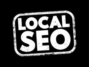 Texte Seo local sur fond noir