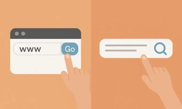 Saisie d’URL ou recherche Google