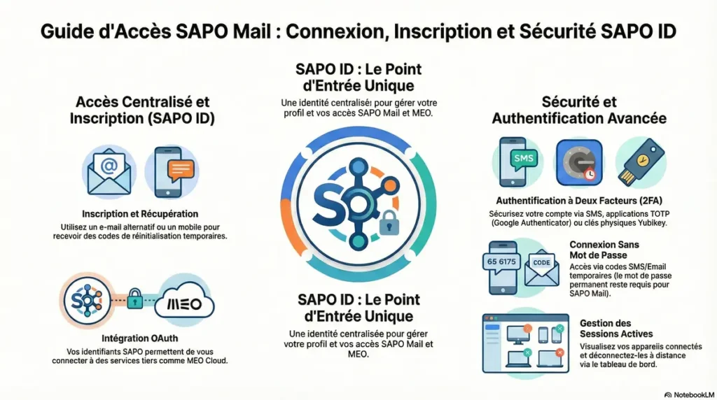Illustration, inscription et sécurité Sapo Mail