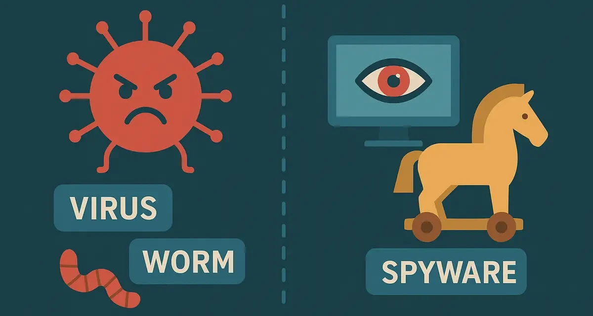 Deux catégories de logiciels malveillants : comprendre virus et spywares